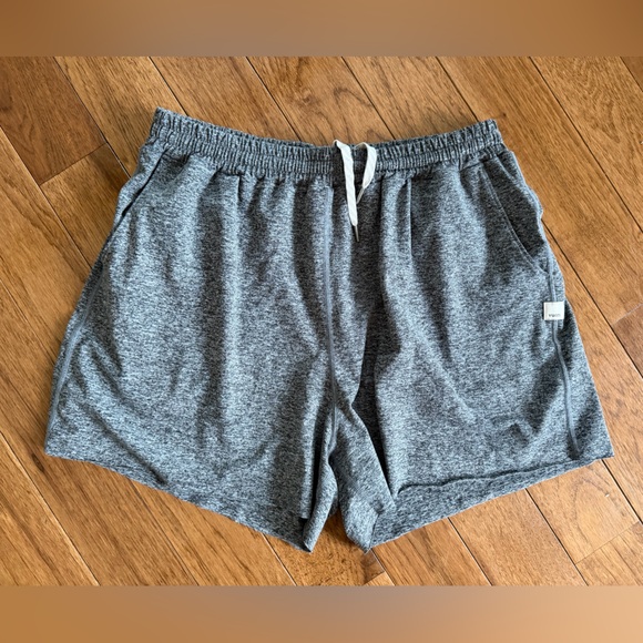 Vuori Pants - Vuori Heather Gray Casual Lounge Shorts with Drawstring